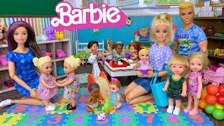 Barbie amp Ken Doll Family Baby First Day at Daycare [upl. by Woodruff]