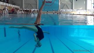 Synchronized Swimming Figures  Walkover Back [upl. by Ietta]