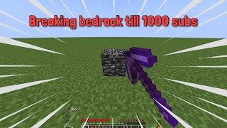 Breaking Bedrock Until 1000 Subscribers in Minecraft Episode 5 [upl. by Zap]