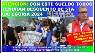 😱ATENCIÓN🔴 LOS NOMBRADOSCONTRATADOS Y AUXILIARES TENDRÁN DESCUENTO DE 5TA CATEGORÍA 2024 [upl. by Marielle]