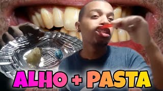 LIMPANDO OS DENTES COM PASTA DE ALHO [upl. by Sisely]