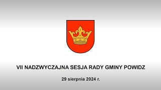 VII nadzwyczajna sesja Rady Gminy Powidz  transmisja na żywo [upl. by Olegnaid]