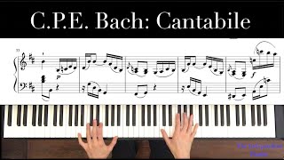 CPE Bach Cantabile Rondo espressivo 3 versions CziffraDoebberoriginal [upl. by Acceber842]