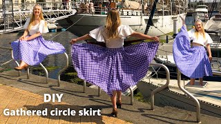 I made a full skirt with an old sheet  Use for an old sheet  sewing vlog [upl. by Micro991]