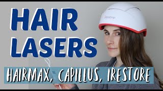 LASER THERAPY FOR HAIR GROWTH REVIEW HAIRMAX CAPILLUS IRESTORE DR DRAY [upl. by Hadnama]