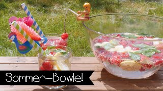 ERFRISCHENDE BOWLE SELBER MACHEN I OHNE ALKOHOL I REZEPT I KINNERTiED FOOD [upl. by Ardiedak]