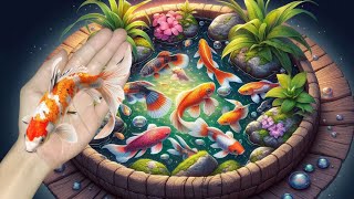 catching fish colorful fish goldfish koi fish betta fish turtles crabs catfish [upl. by Seymour]