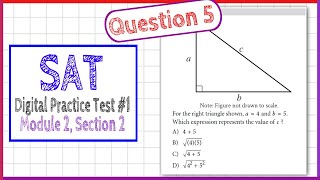 Question 5 from SAT Digital Practice Test 1 Module 2 Section 2 [upl. by Enak]