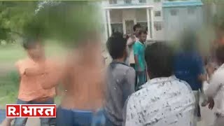 एमपी के नीमच में मंदिर से बकरे चोरी के आरोप में भीड़ ने पार की सारी हदें तीन चोरों को जमकर पीटा [upl. by Ainorev]