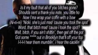 Nicki minaj ft Eminem Romans Revenge Lyrics Only [upl. by Dyann658]