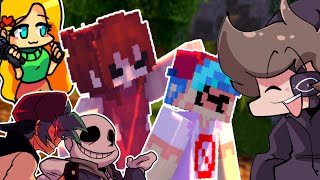 Vs Minecraft Mobs Mob Mod Vs Sans Last Determined PICO FANGIRL Friday Night Funkin LIVE [upl. by Yuzik]