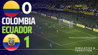 COLOMBIA 01 ECUADOR  Resumen • Eliminatorias Sudamericanas 2024 SimulaciónRecreación [upl. by Faline]