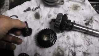 Outboard Lower Unit Rebuild Part 3 of 6 Propeller shaft drive shaft gears bearings [upl. by Giaimo]