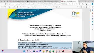 CALCULO MULTIVARIADO TAREA 1SOLUCIÓN Y EXPLICACION COMPLETA 20242 [upl. by Aicenert]