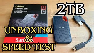 Sandisk 2TB Portable SSD Unboxing Review and Speed Test 800MBs [upl. by Anu]