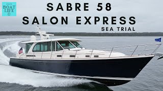 Sabre 58 Salon Express  Sea Trial with fuel burn [upl. by Nanah]