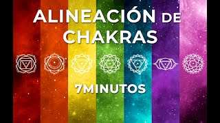 7 CHAKRAS Relajación de 7minutos para alinear tus Chakras 1minuto por Chakra [upl. by Latreece]