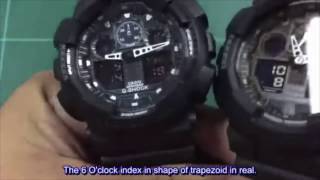 CASIO GSHOCK GA100 Real VS Fake And 5 indicators to verify Real GShock SUB ENG [upl. by Siwel743]