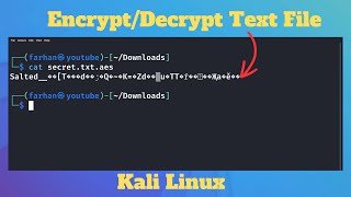 How to ENCRYPT and DECRYPT Text File on Kali Linux [upl. by Pedaiah]