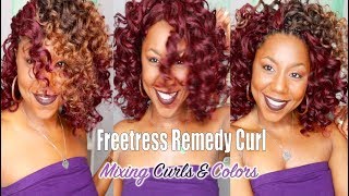 Stunning Burgundy amp Blonde Crochet Braids  Freetress Remedy Curl  Miko [upl. by Lothar504]