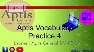 Aptis Vocabulary Practice 4 Video [upl. by Egiap]