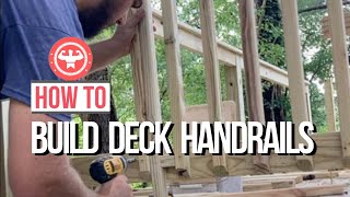 Wood Deck Handrail Installation  DIY Deck Railing Guide diy howto carpentry [upl. by Mcmaster]