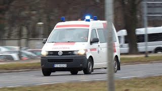 Alarmowo Transport medyczny  Volkswagen Transporter T5 GP Rotes Kreuz Neunkirchen  Poznań [upl. by Suvart]