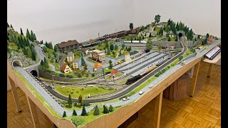 Model Train Traffic on Märklin H0 Layout [upl. by Ecnav]