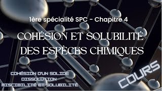 4  Cohésion et solubilité des espèces chimiques [upl. by Mcintyre]