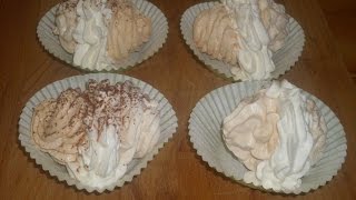 Comment faire des meringues garnie de crème chantilly Recette facile [upl. by Kcirdnekel]