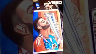 Virat kohli drawing pencil colour artbirthday special [upl. by Edmanda730]