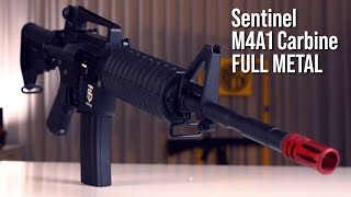 Review Completo Rifle de Airsoft Sentinel M4A1 Carbine FULL METAL [upl. by Elrak]