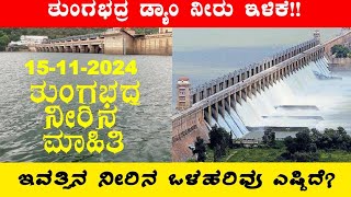 15112024 Today Tungabhadra Dam water level ತುಂಗಭದ್ರ ಡ್ಯಾಂ ನೀರಿನ ಮಟ್ಟ ಎಷ್ಟು‎‎ BealertJob TB [upl. by Grae186]