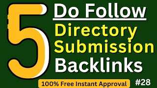 5 Do Follow Directory Submission Backlinks  How to Create Directory Submission Backlinks  2021 [upl. by Gerri4]