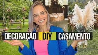 FAÇA VOCÊ MESMA DECORAÇÃO DE CASAMENTO DIY CASAMENTO RÚSTICO [upl. by Ardnayek696]