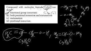 Compounds with molecule formula C3H6O can show [upl. by Eibbor59]