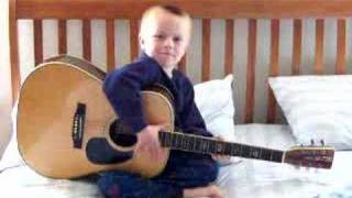 5 yearold plays guitar [upl. by Beniamino]