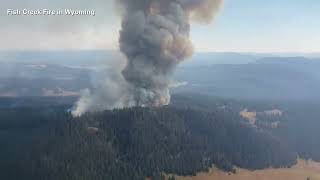 Fish Creek Fire in Wyoming sees increased activity [upl. by Aniretak]