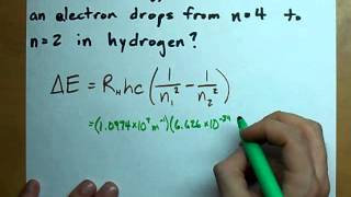 Energy Released ΔE for electron in Hydrogen Atom [upl. by Alleras458]