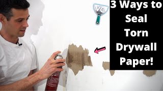 3 Easy ways to SEAL TORN DRYWALL PAPER [upl. by Aierb]