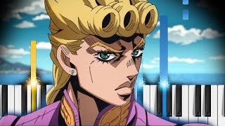 Giornos Theme quotIl vento doroquot  JoJos Bizarre Adventure Golden Wind  EASY Piano Tutorial [upl. by Arquit]