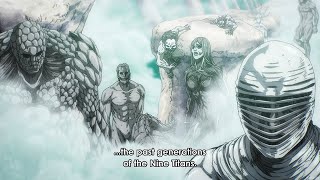 Ymir Awakens 9 Titan Shifters from the past to Protect Eren English Sub [upl. by Brandenburg]