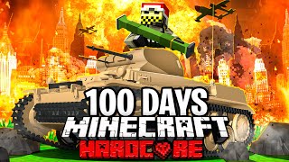 100 Days in a WORLD WAR in Hardcore Minecraft [upl. by Aicela547]