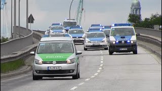 40 Streifenwagen Polizei Brandenburg  Sachsen  Bayern  Hamburg [upl. by Yennej]