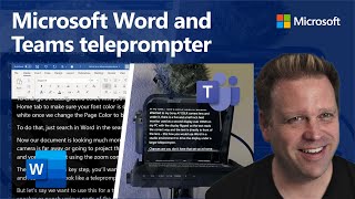 How to use Microsoft Word and Teams as a teleprompter for presentations [upl. by Lindbom]