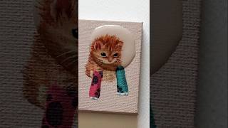 Czy koty się nudzą 🤔🐈 ciekawostki koty acrylicpainting [upl. by Eadwina]