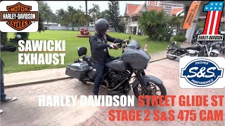 Street Glide ST Stage 2 Sawicki Speed Exhaust sound AHD2022 [upl. by Marjorie]