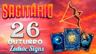 Sagitário ♐ ✨𝐁𝐄̂𝐍𝐂̧𝐀̃𝐎𝐒 𝐄𝐒𝐓𝐀̃𝐎 𝐕𝐈𝐍𝐃𝐎 🙏🙌 26 outubro 2024  Horóscopo de Hoje 🔮 Horoscopo Diário [upl. by Sucirdor]