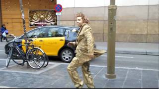 Barcelona street performer of La Ramblas [upl. by Omero]