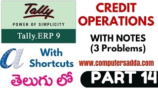 Tally Tutorials in Telugu 14 Credit Operations wwwcomputersaddacom [upl. by Ecineg]